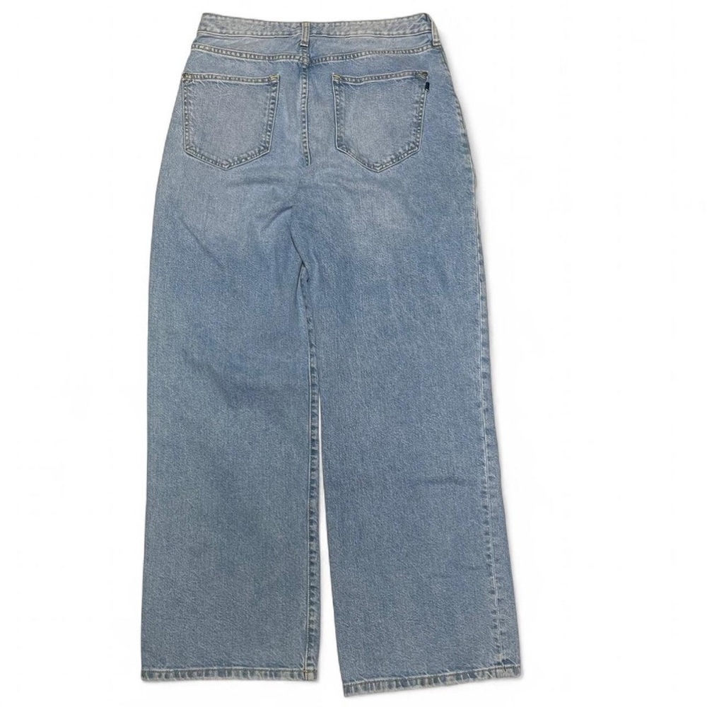 Pilcro Anthropologie Jeans Womens Size 30 Blue Wide Leg High Rise Distressed - Picture 4 of 10